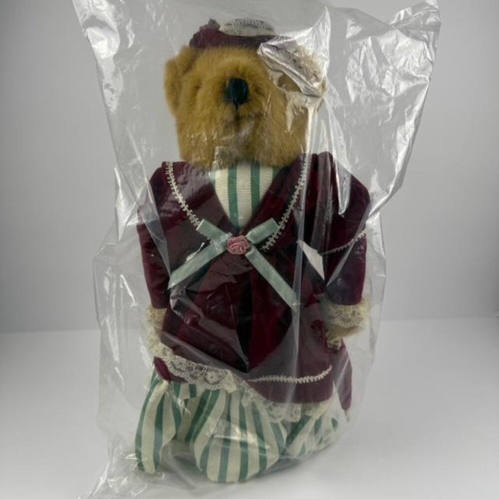 Vintage 1990s Avon Victorian Teddy Bear - New in Bag with Certificate With Stand